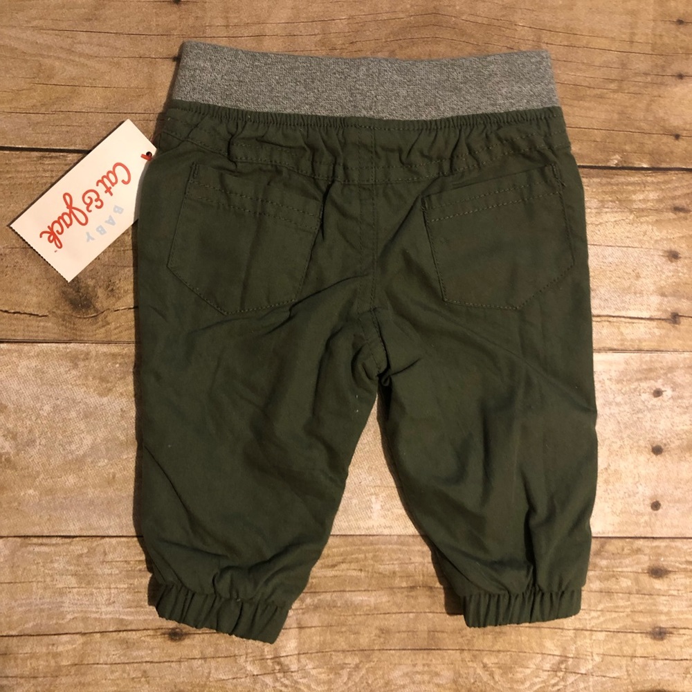 NWT CAT & JACK GREEN MARLED JOGGER PANTS - Picture 3 of 3